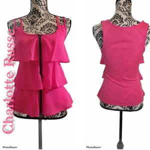 SALE 5 items/$20 🌞 HOT PINK CHARLOTTE RUSSE DRESSY TOP